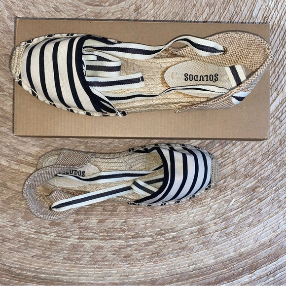 Soludos Striped Canvas Espadrille - Size 8.5 - Picture 3 of 10